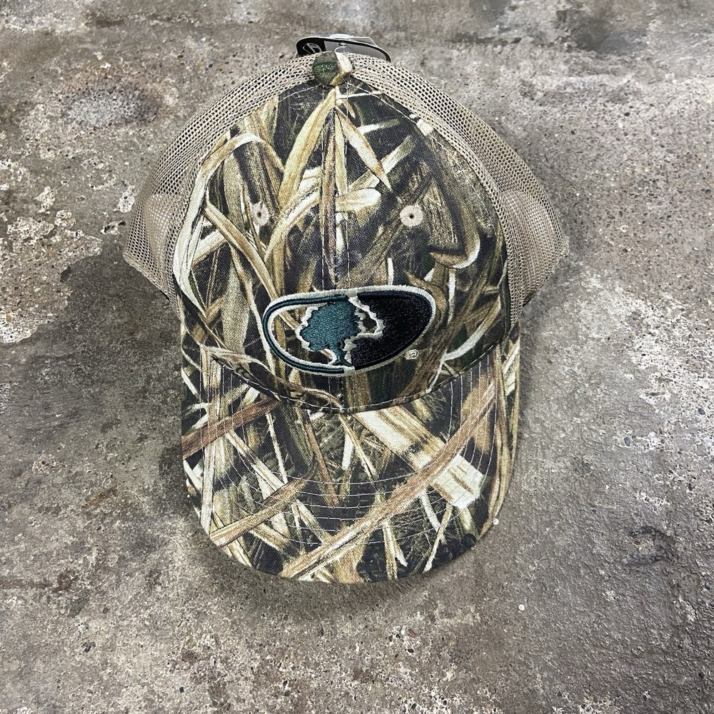 NWT Mossy Oak Cap Snap Back Adjustable Grass Blades Camouflage Pattern Mesh Back